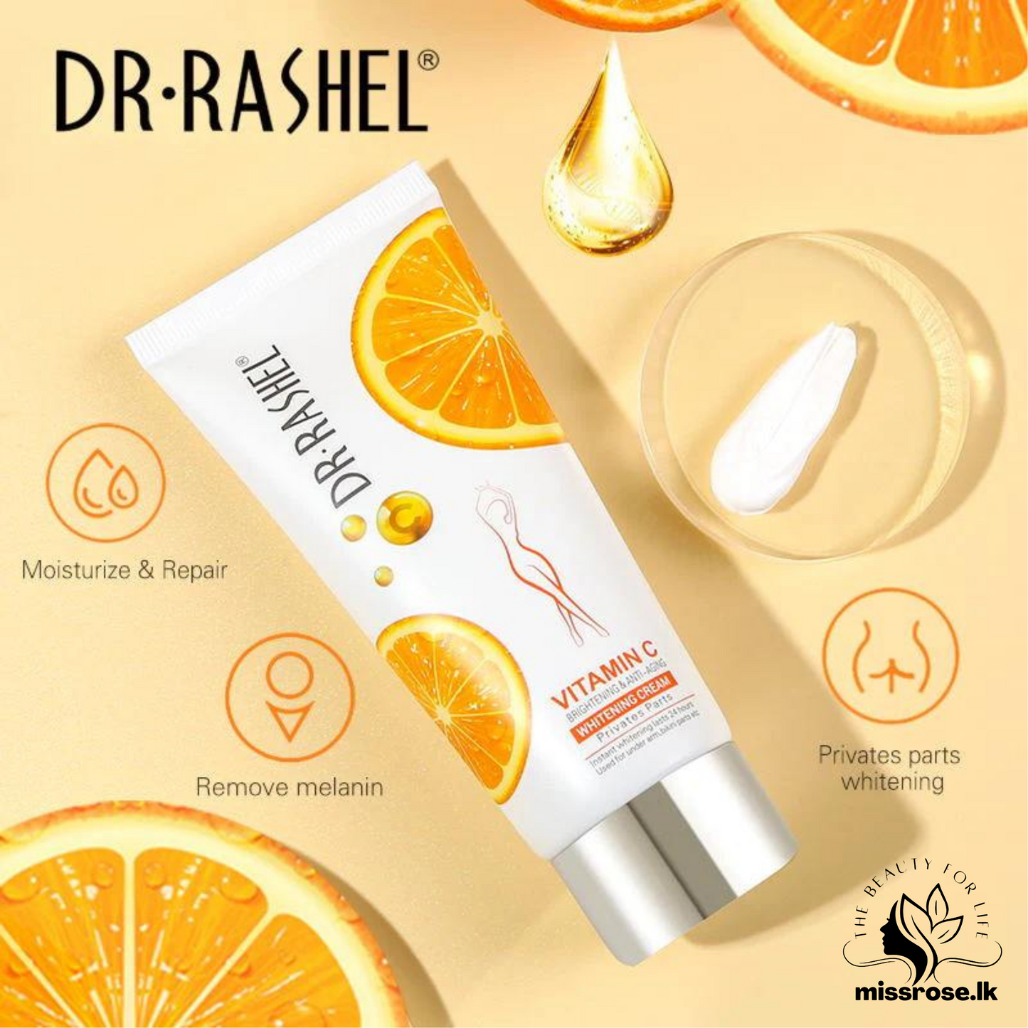 Dr.Rashel Vitamin C Brightening & Anti Aging Whitening Cream for Private Body Parts - missrose.lk