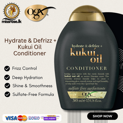 OGX Kukui Oil Conditioner for Frizzy Hair, 385ml