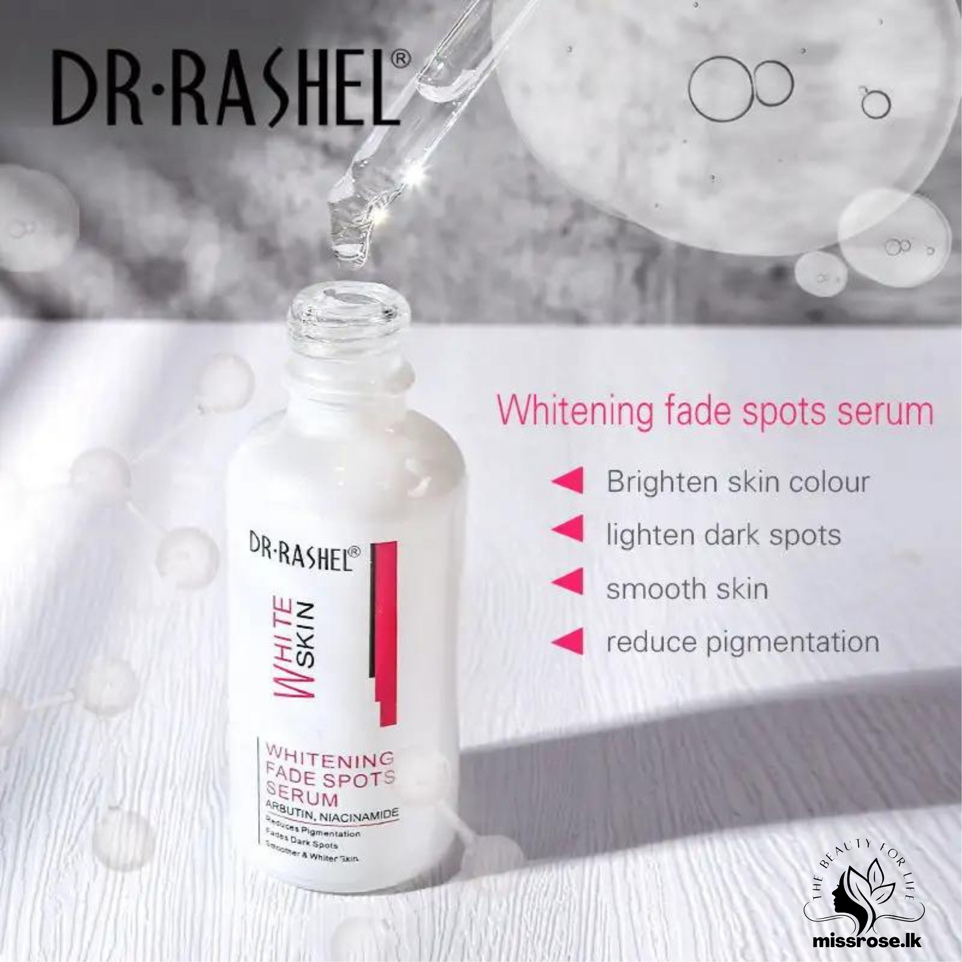 Dr.Rashel Whitening Fade Spots Serum For White Skin - 50ml - missrose.lk