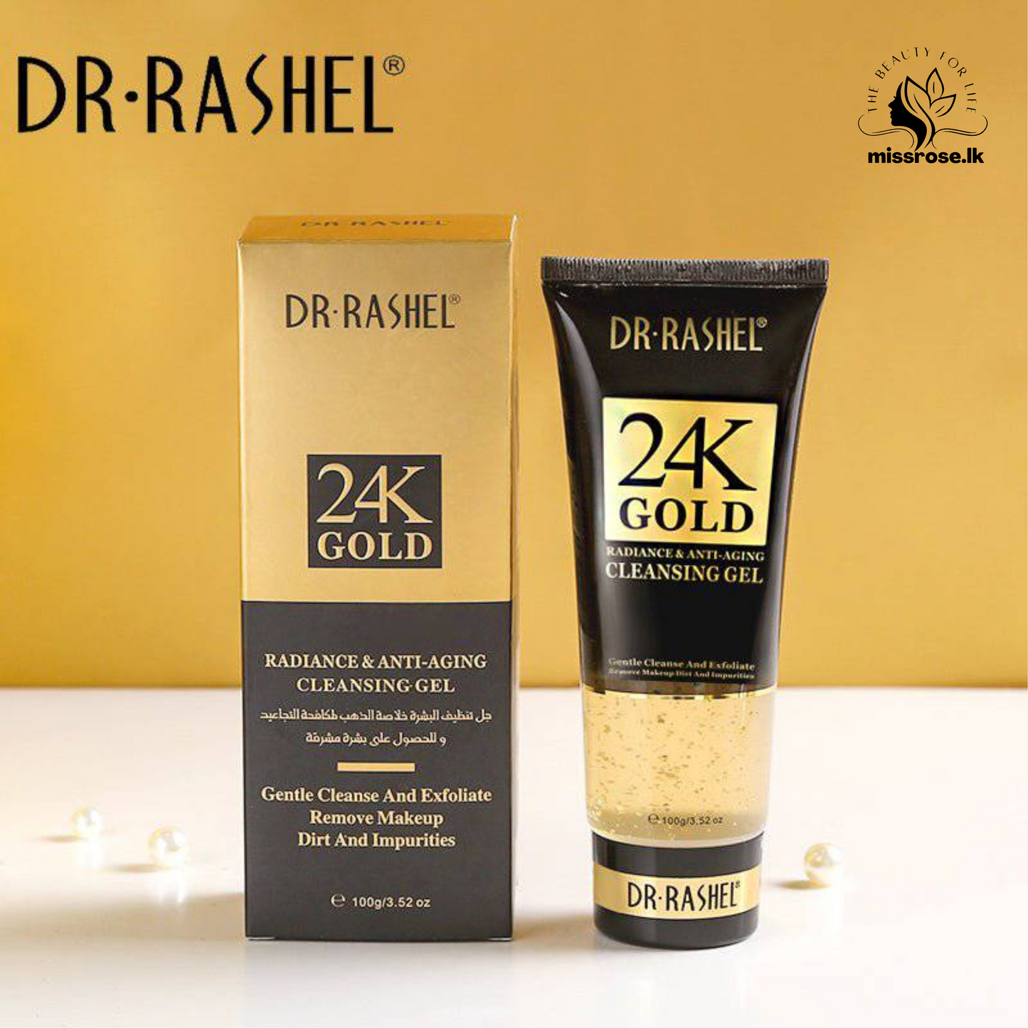 Dr.Rashel 24K Gold Radiance & Anti-Aging Cleansing Gel - missrose.lk