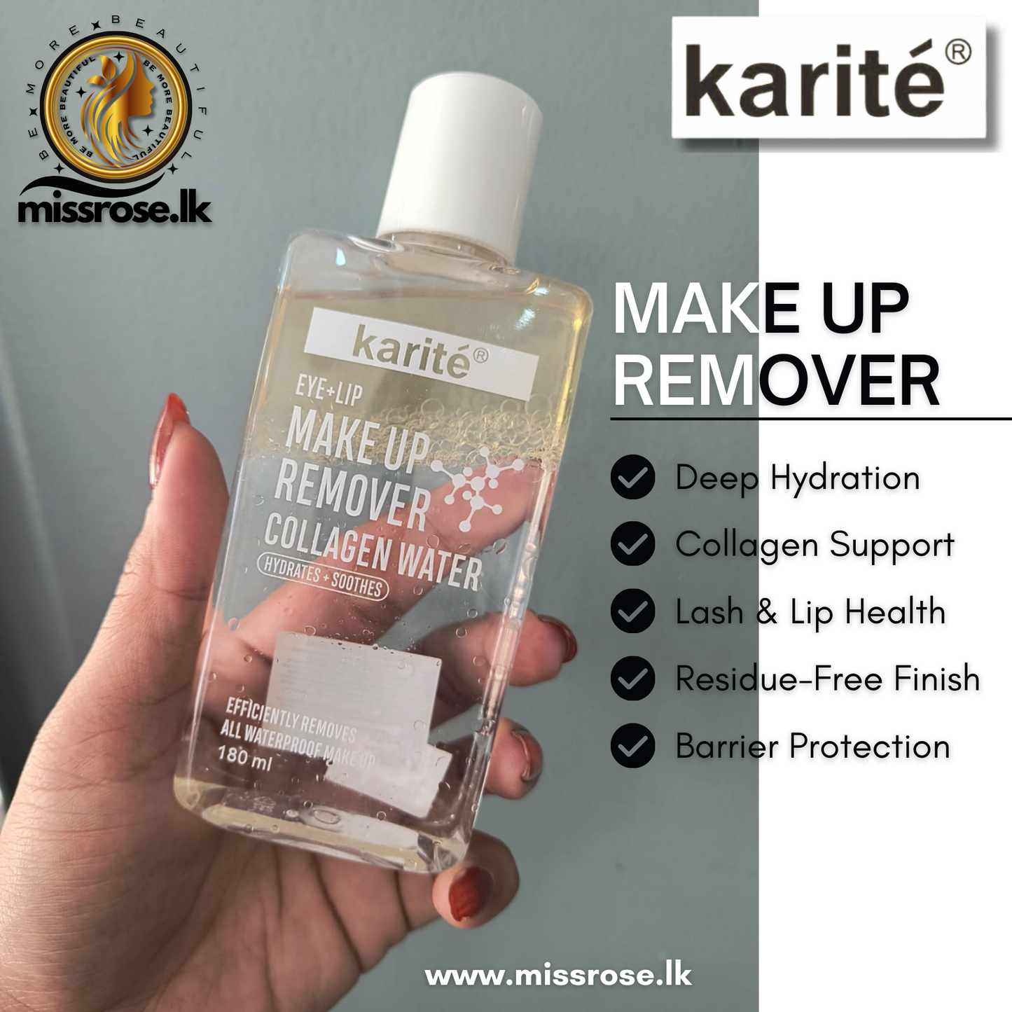 Karité Eye & Lip Makeup Remover – Collagen Water