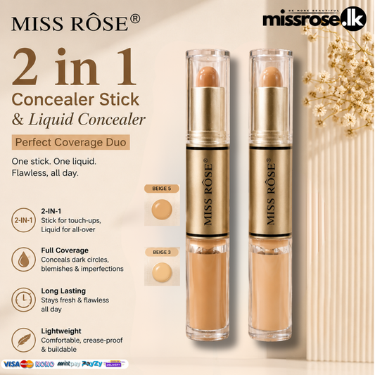 Miss Rose 2-in-1 Concealer Stick & Liquid Concealer
