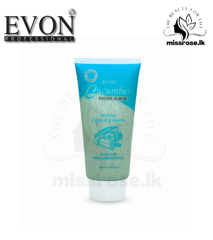 Evon Cucumber Clean & Refresh Facial Scrub 100ml - missrose.lk