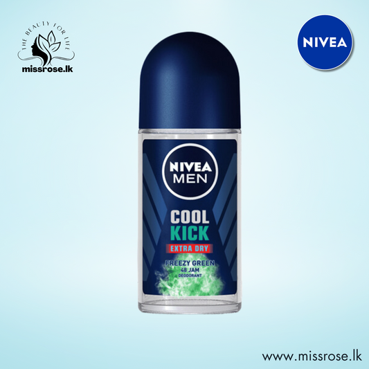 Nivea men  roll on cool kick green 50ml - missrose.lk