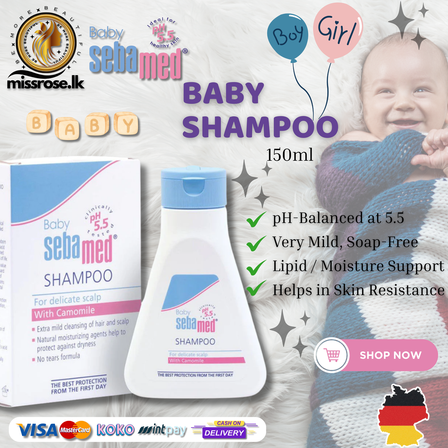 Baby Sebamed Body Shampoo 150ml