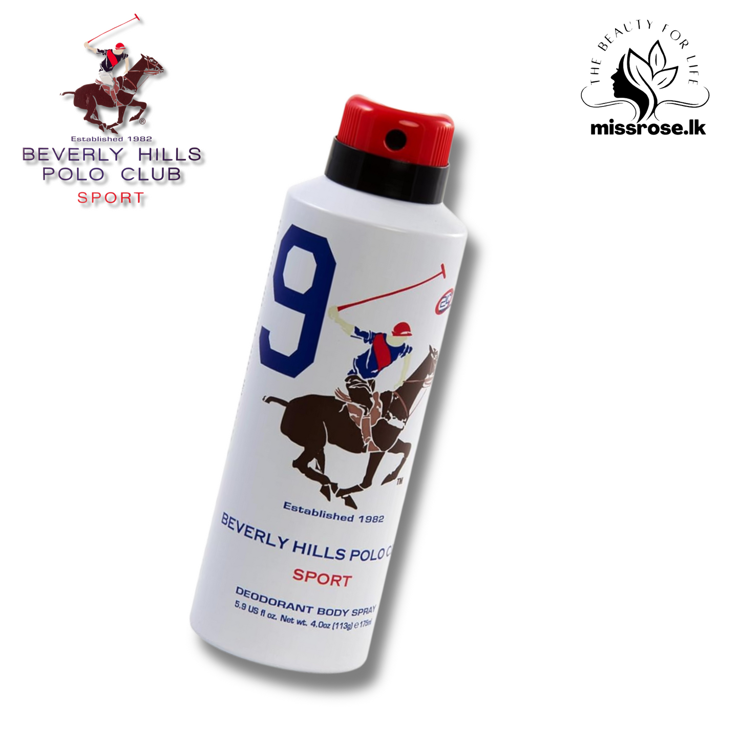 Beverly hills polo club sport 9 deodorant body spray 175ml