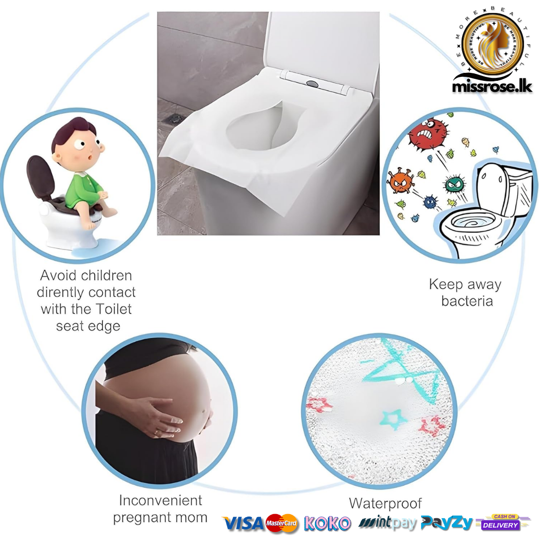 Disposable Toilet Seat Paper Cover – Travel Pack (10 Sheets)