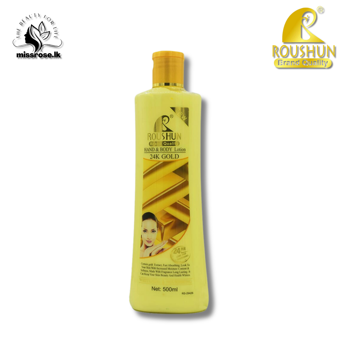 Roushun Hand & Body Lotion 24K Gold 500ml