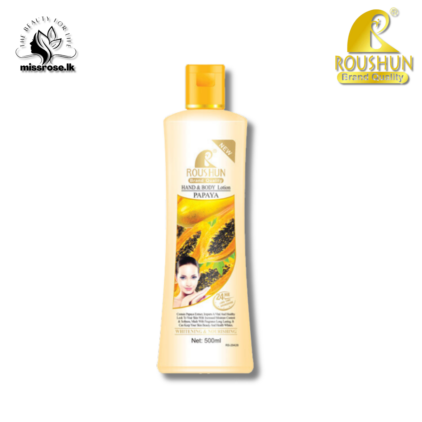 Roushun papaya extract Hand and Body Lotion 500ml