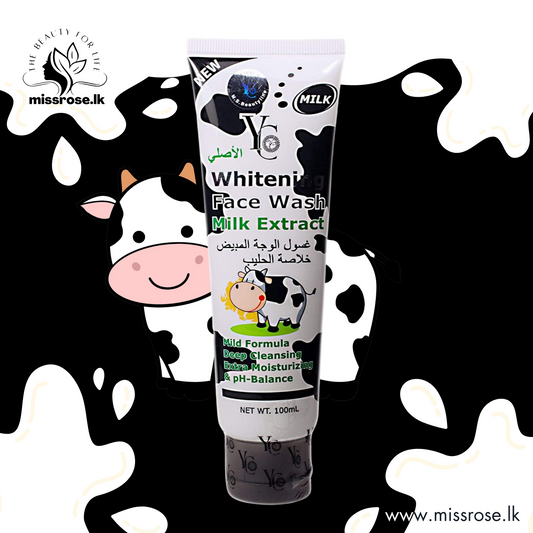 YC WHITENING FACE WASH MILK EXTRACT – 100ML - missrose.lk