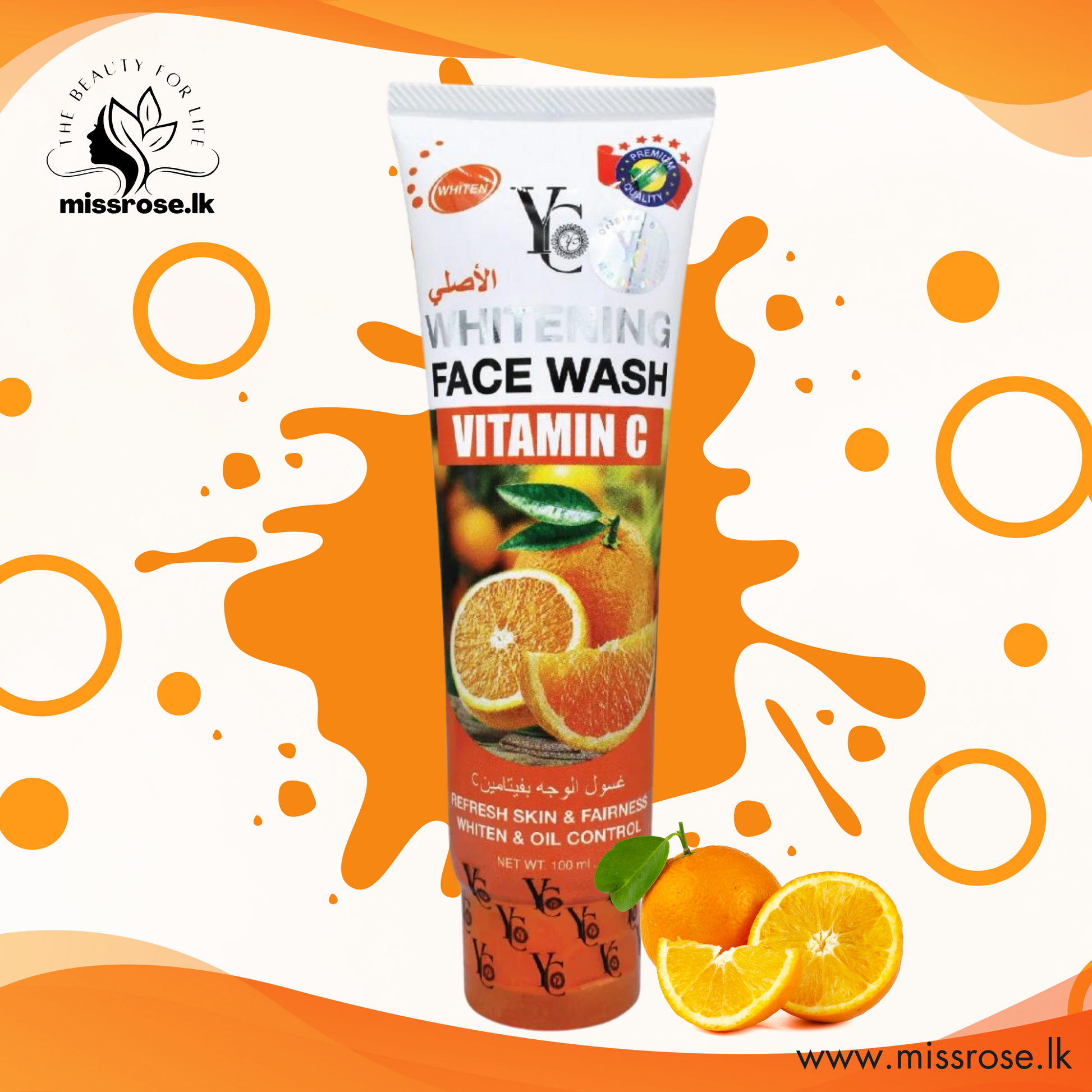 YC Whitening Face Wash Vitamin C - missrose.lk