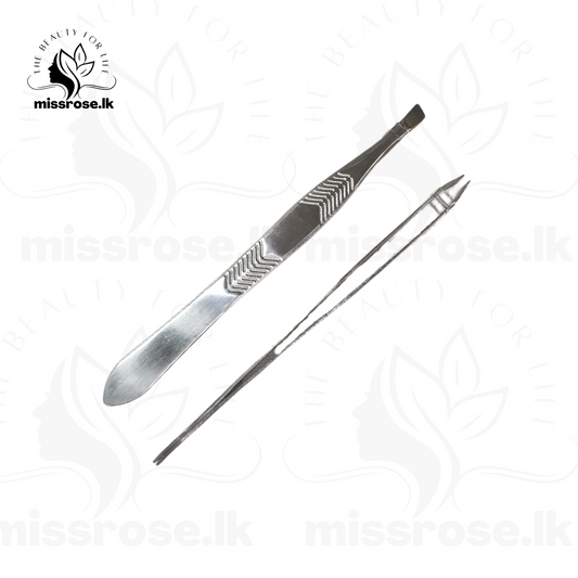 1pc Professional Eyebrow (sett) Silver Tweezers Hair Removal Limited Stainless Steel Tweezer Tool Beauty Makeup Tool