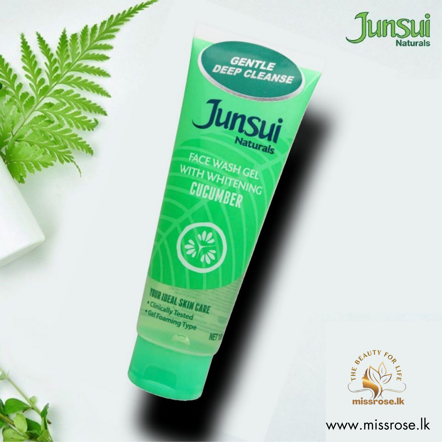 Junsui Naturals Face Wash – Cucumber Gel - missrose.lk