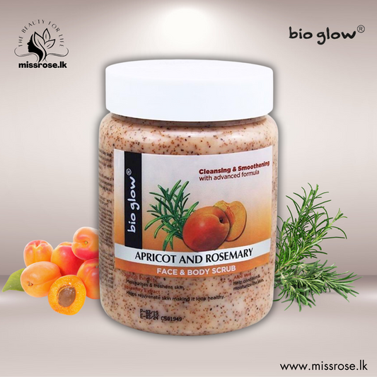 Bio Glow Apricot & Rosemary Face & Body Scrub - missrose.lk