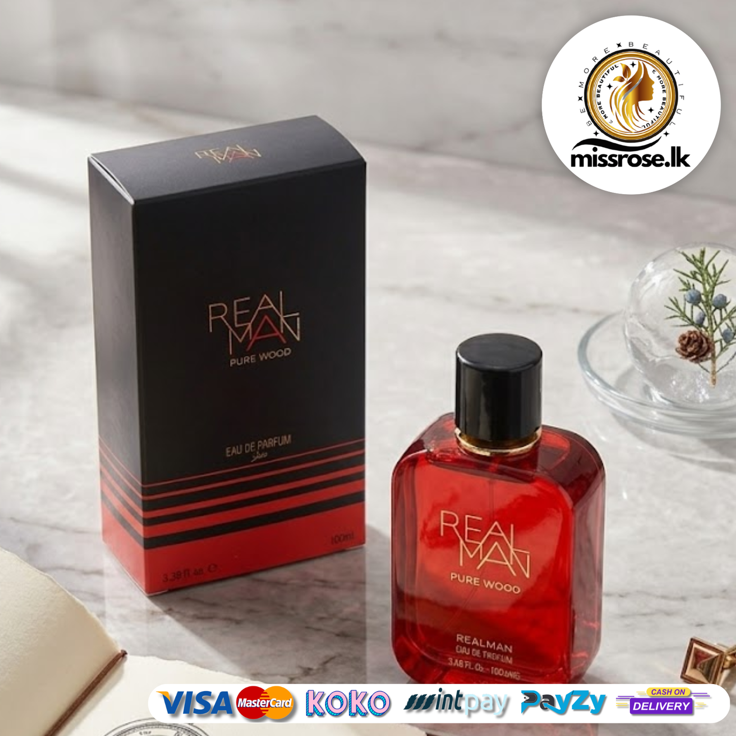 Real Man Pure Wood Perfume EDP 100ml