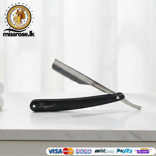 Professional Barber Shaving Cut Throat Straight Classic Razor For Men Black