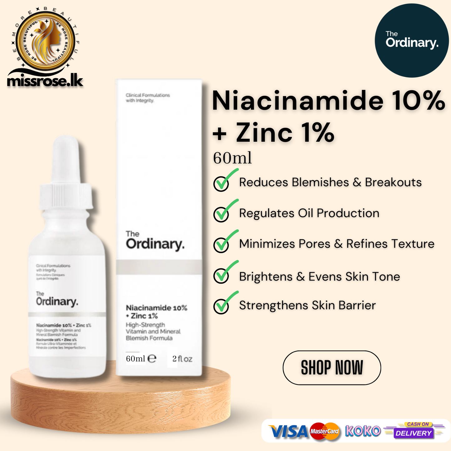 The Ordinary Niacinamide 10% + Zinc 1%