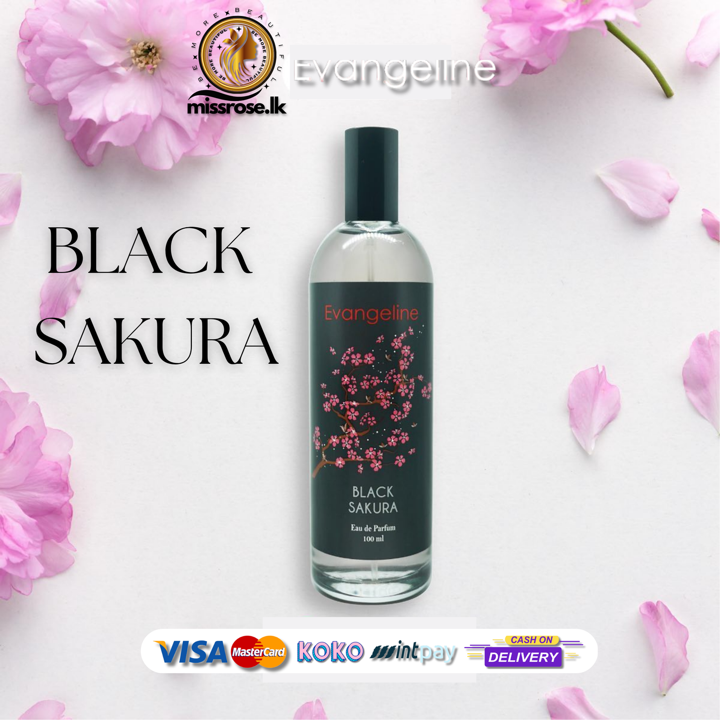 Evangeline Black Sakura perfume 100ml
