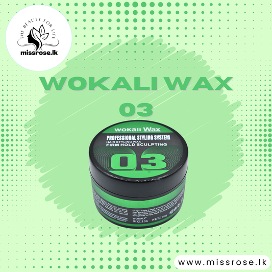 Wokali Wax 03 – Unisex Hair Wax for All Hair Types – Sulfate-Free, Moisturizing, Firm-Hold Sculpting – 150g