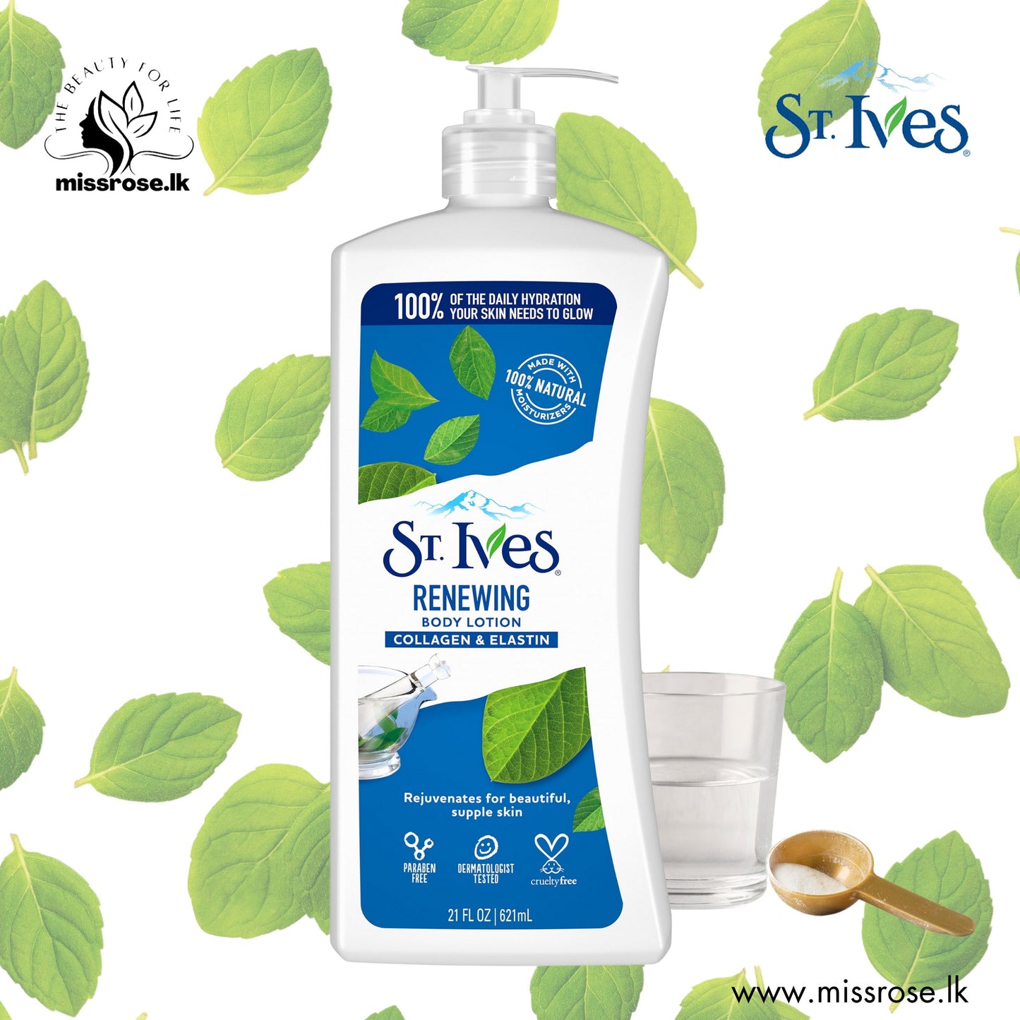 St.Ives Renewing Collagen & Elastin Body Lotion 621ml - missrose.lk