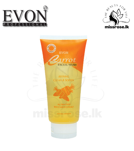 Evon Carrot Facial Wash  180Ml - missrose.lk