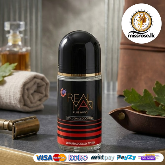 Real Men Pure Wood Roll On Deodorant