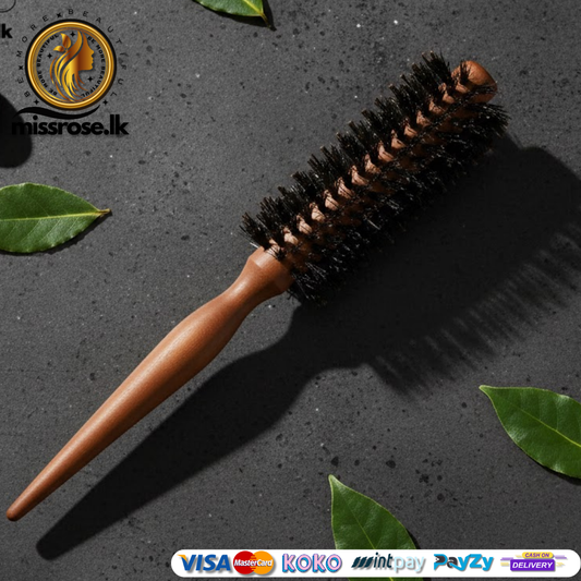 Salon Bristle Wavy Hair Round Brush Barrel Hair Styling Comb Hairbrush 12 Row