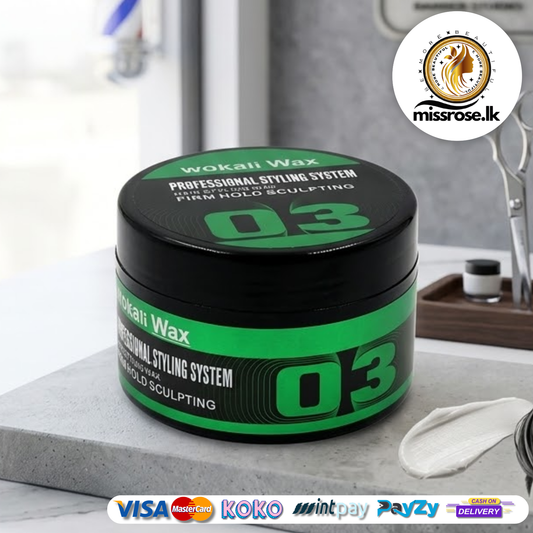 Wokali Wax 03 – Unisex Hair Wax for All Hair Types – Firm-Hold Sculpting  150g