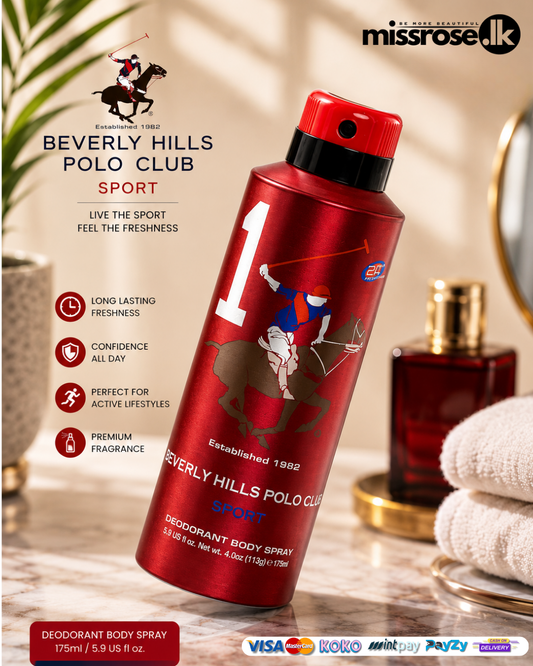 Beverly hills polo club sport 1 deodorant body spray 175ml