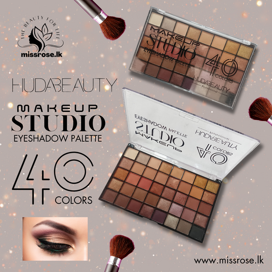 HUDA BEAUTY EYESHADOW PALETTE40 COLORS - missrose.lk