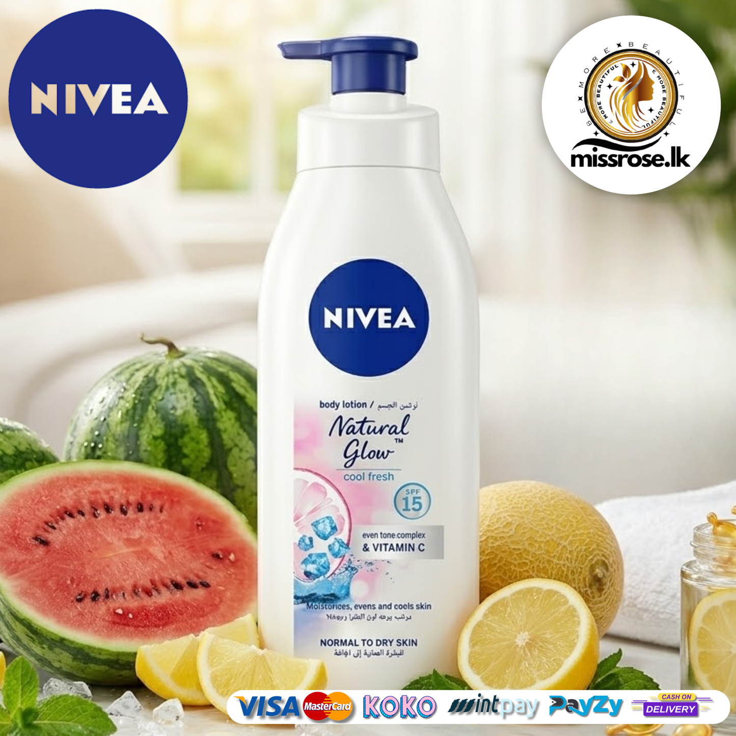 Nivea Natural Glow Cool Fresh Body Lotion 400ml