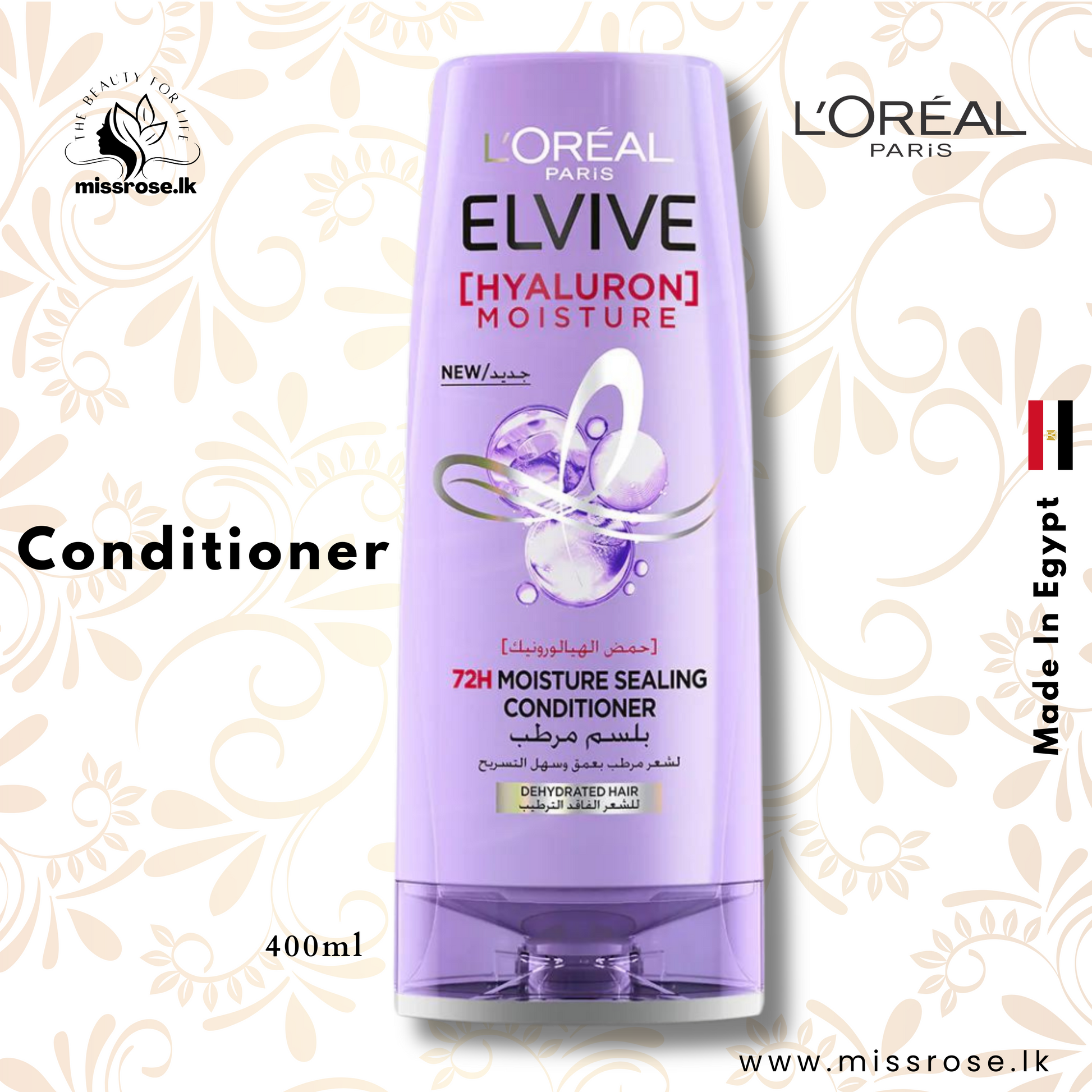 L'Oreal Paris Elvive Hyaluron Moisture Conditioner - missrose.lk