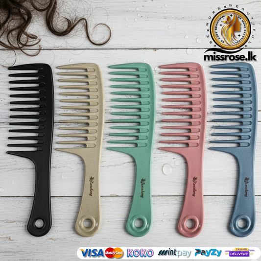 Large Tooth Comb Detangling Hair Comb for Curly Hair Colorful