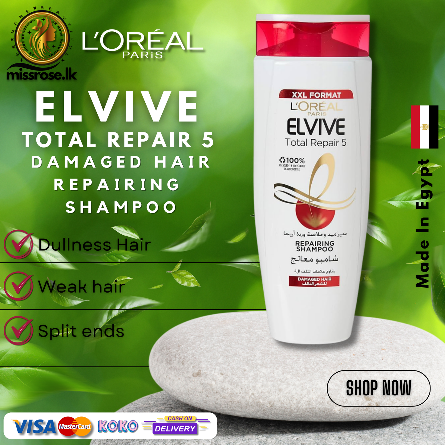 L'Oreal Paris Elvive Total Repair 5 Damaged Hair Repairing Shampoo