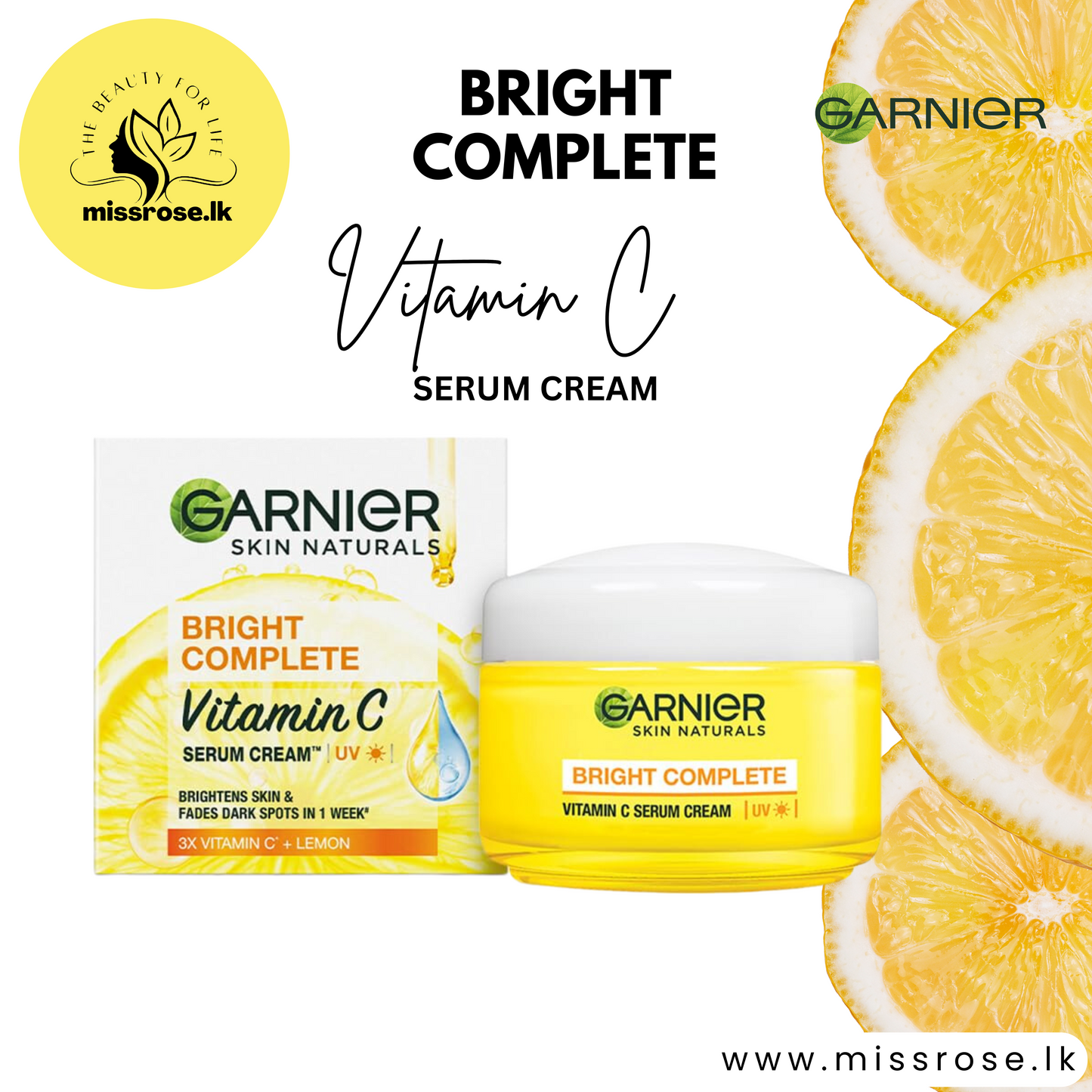 Garnier Bright Complete Vitamin C Serum Cream UV