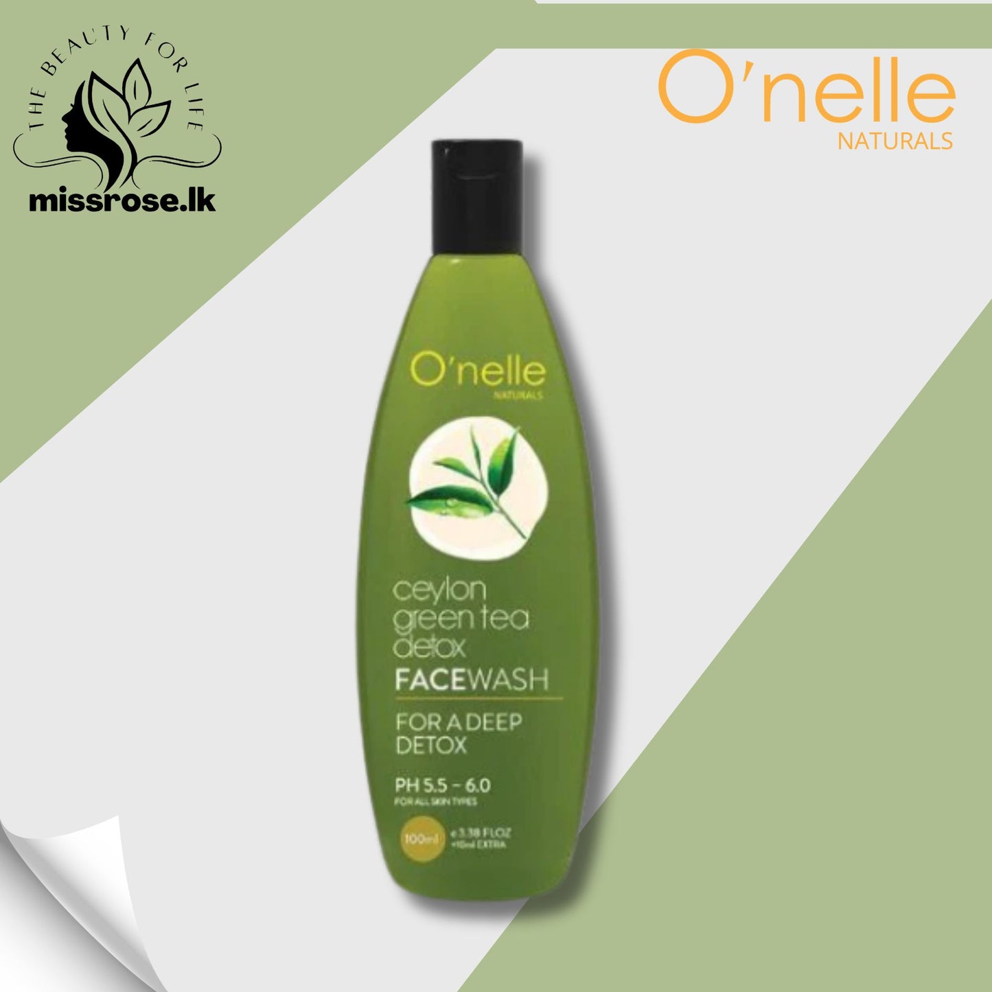 O'nelle naturals Ceylon Green Tea Detox Face Wash - 100ml