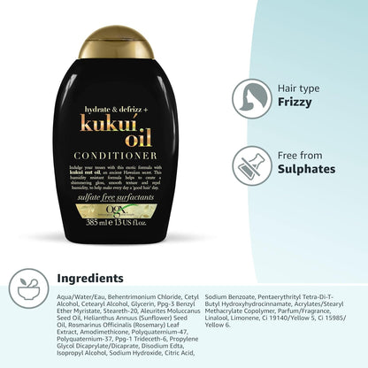 OGX Kukui Oil Conditioner for Frizzy Hair, 385ml - missrose.lk