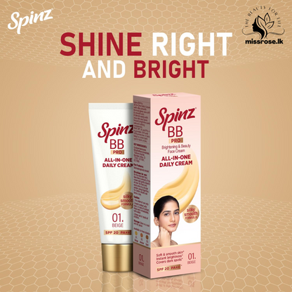 Spinz BB Pro Brightening & Beauty Face Cream with SPF 20 PA++