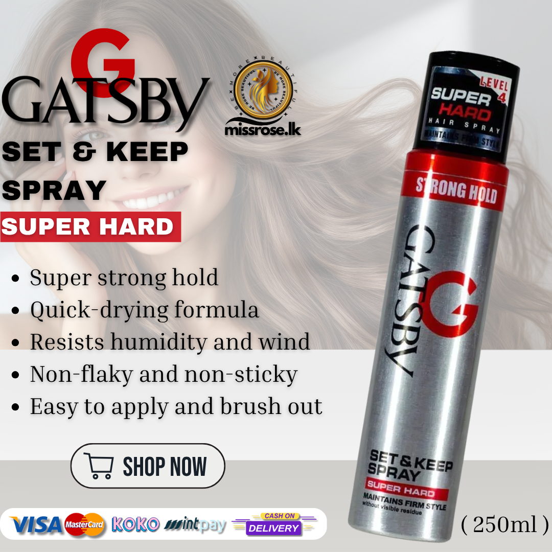 Gatsby Set & Keep Spray – Super Hard Strong Hold (250ml)