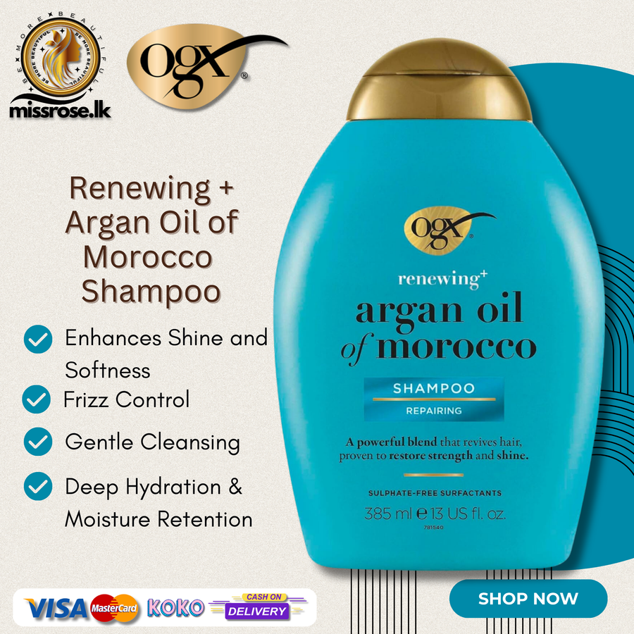 OGX Renewing + Argan Oil of Morocco Moisturizing Daily Shampoo, 13 fl oz