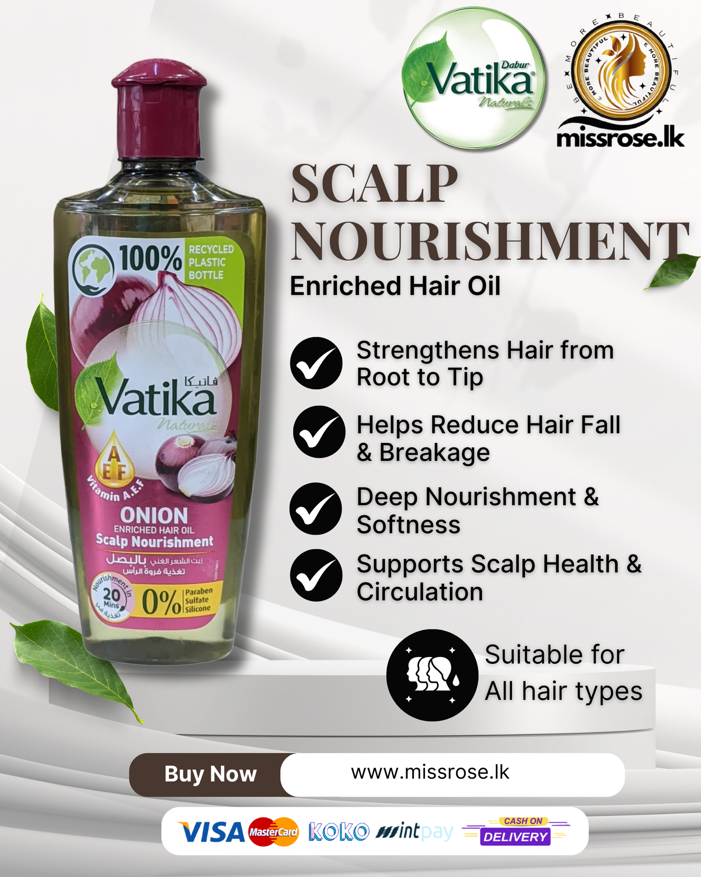 Vatika Naturals Onion Enriched Hair Oil