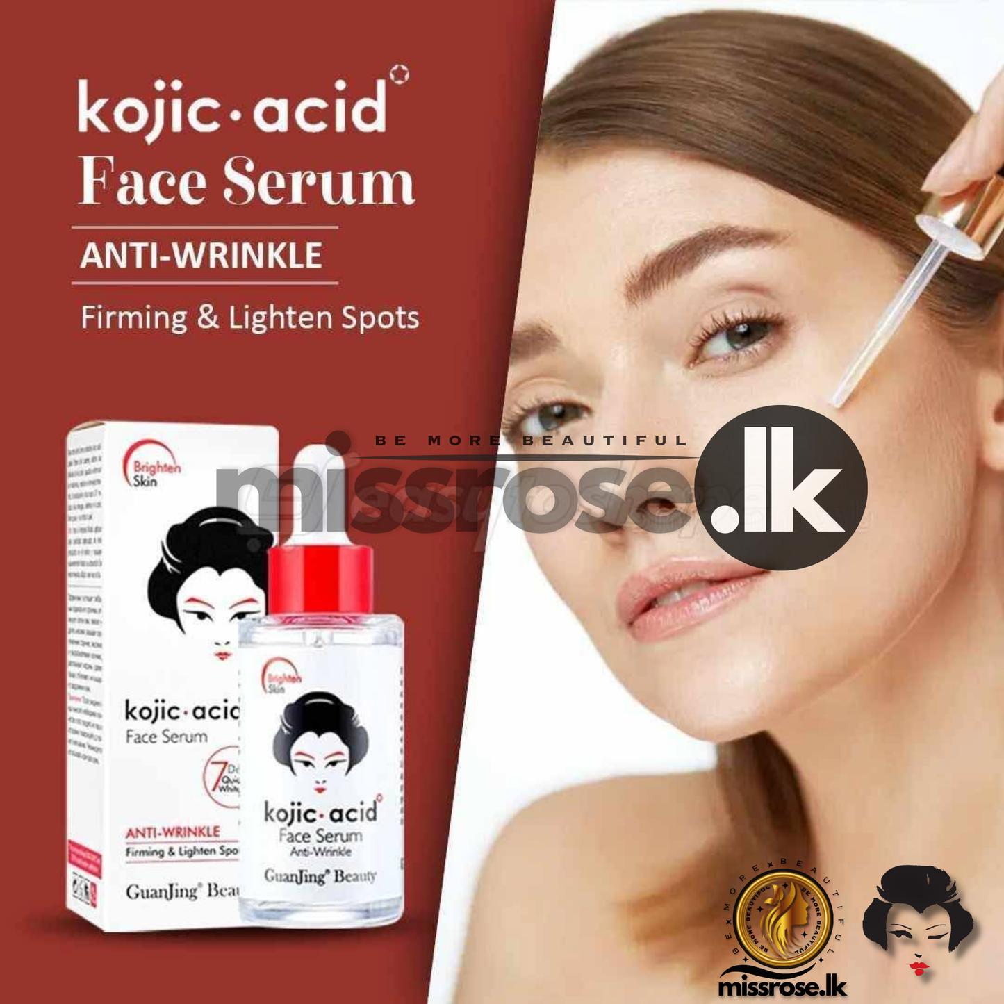 Kojic Acid Skin Care Set 3pc For Whitening Brightening Anti Aging