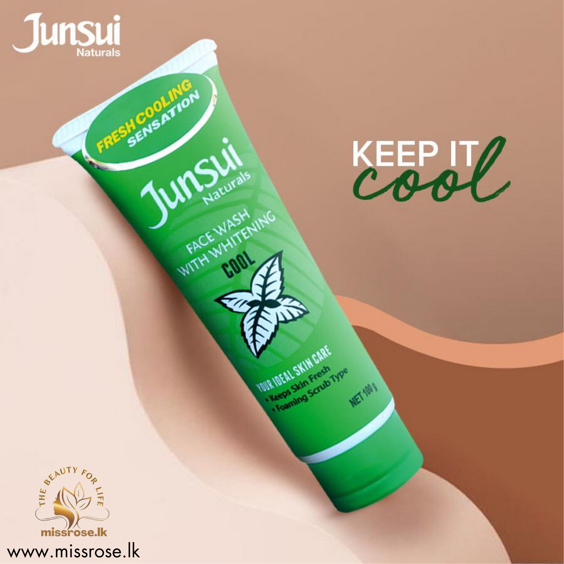 Junsui Naturals Facial Wash With Whitening Cool - missrose.lk