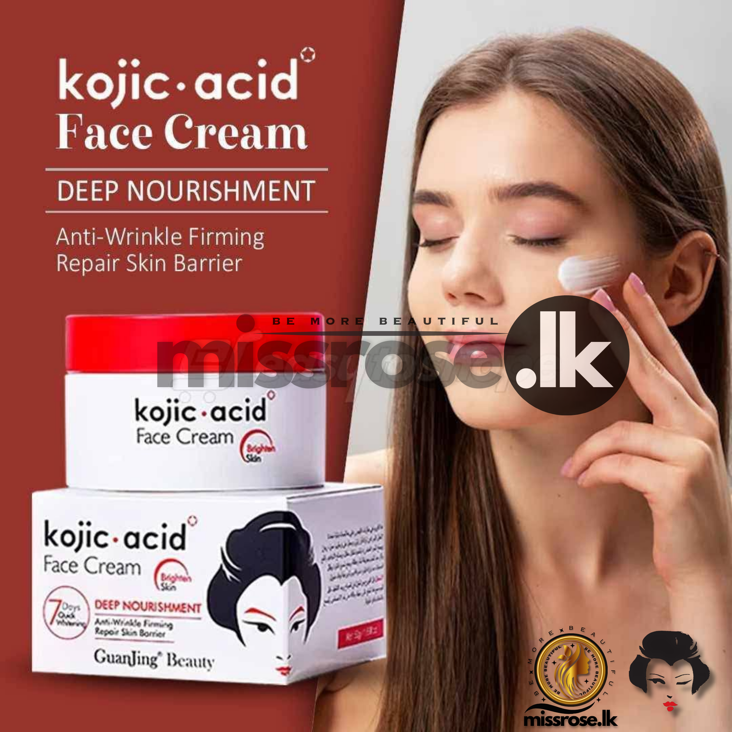 Kojic Acid Skin Care Set 3pc For Whitening Brightening Anti Aging