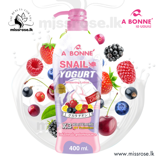 A BONNE Snail Yogurt Whitening Nano White Gluta Moisturizing 500ml - missrose.lk