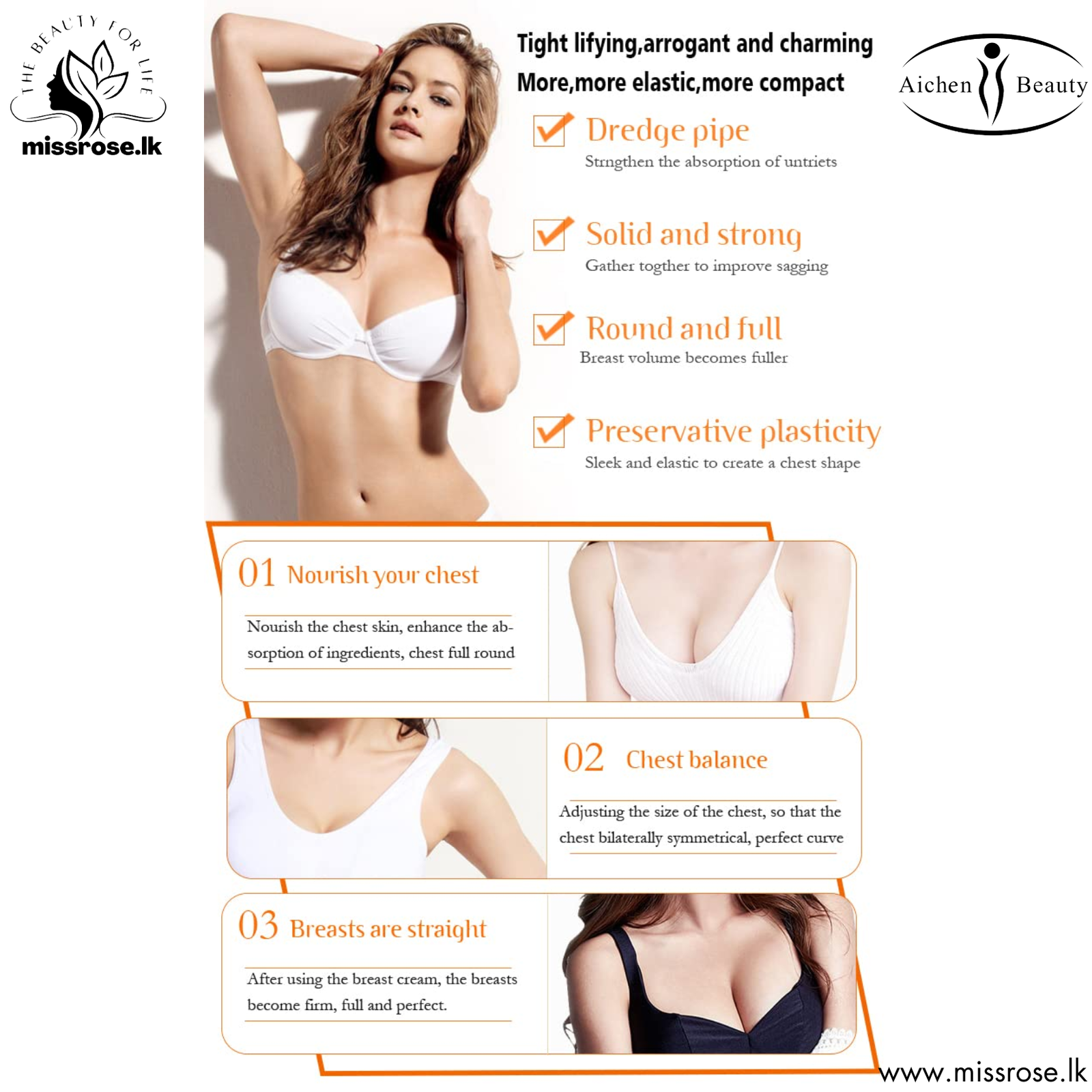 Aichun Beauty Breast Enlargement Papaya Cream 120g - Missrose.lk