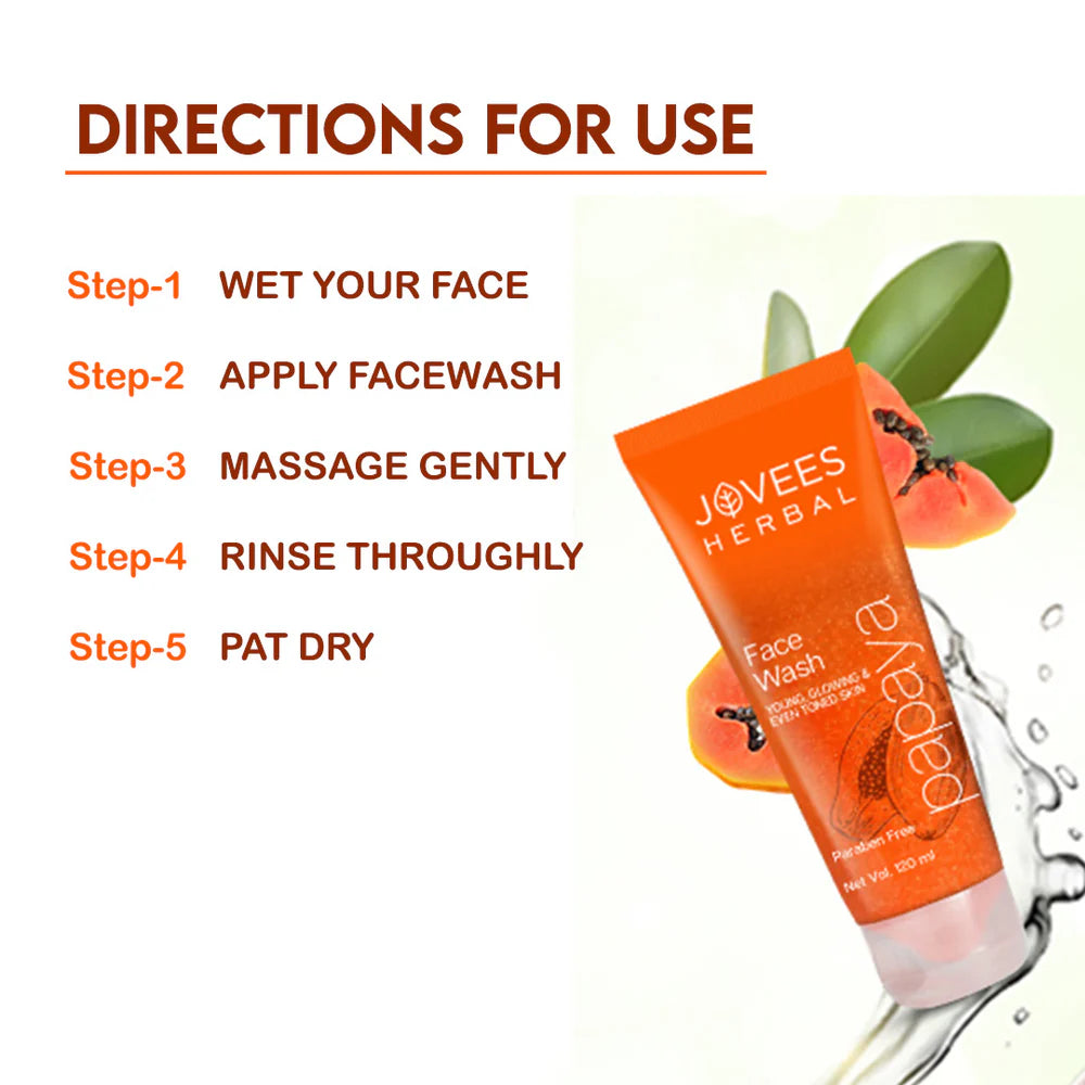 Jovees Papaya Face Wash | Brightens & Hydrates | Reduces Pigmentation