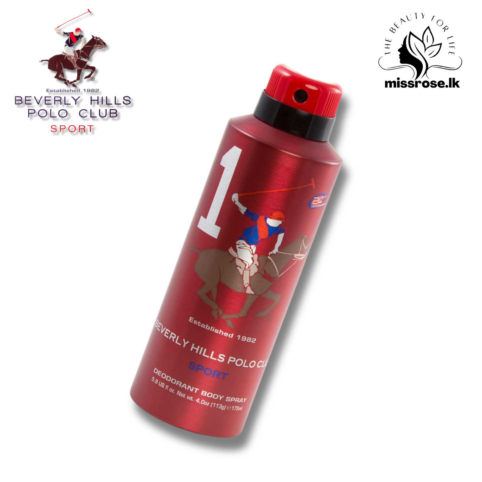 Beverly hills polo club sport 1 deodorant body spray 175ml - Missrose.lk