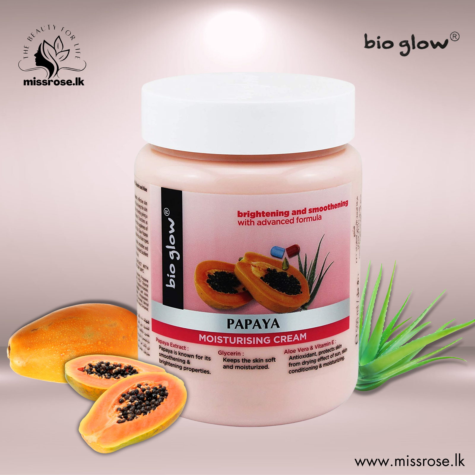 Bio Glow Papaya Moisturising Cream - Missrose.lk