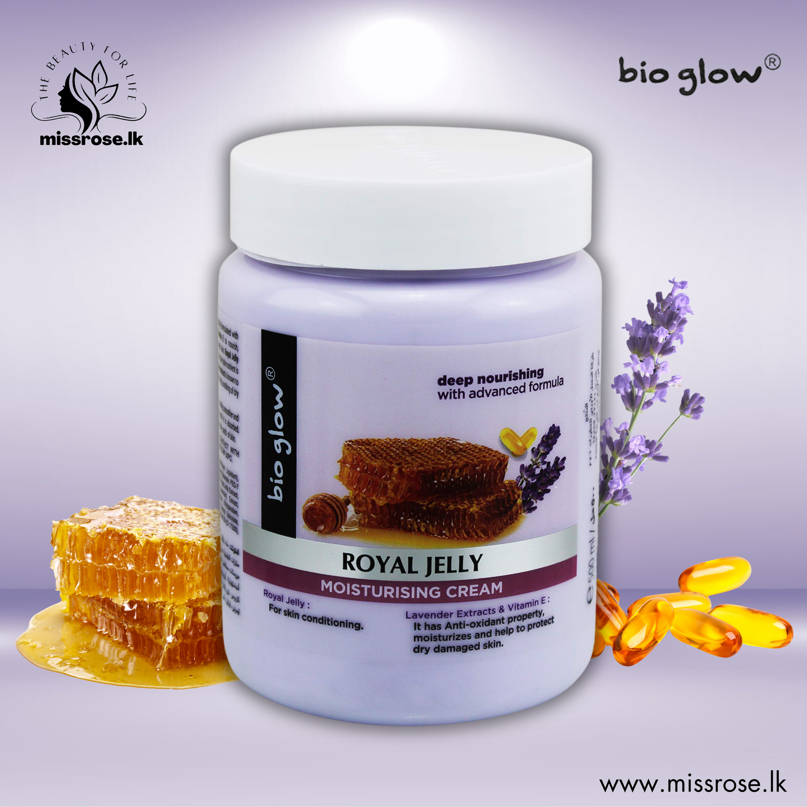 Bio Glow Royal Jelly Moisturising Cream - Missrose.lk